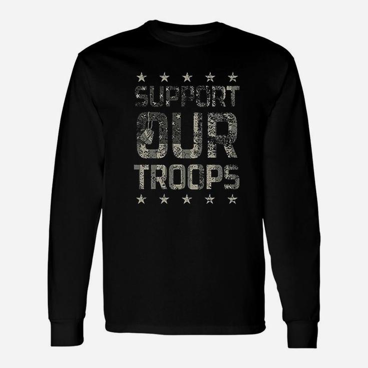 United States Army Support Our Troops Graphic Unisex Long Sleeve