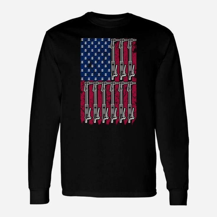 Us Flag Patriotic Weld Tee Welding Welder Christmas Gift Sweatshirt Unisex Long Sleeve