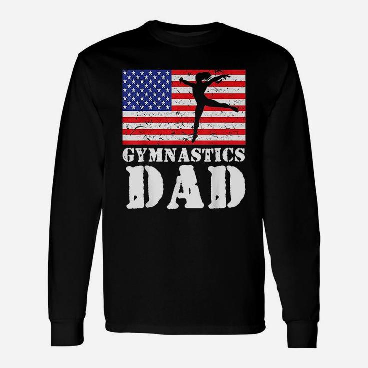 USA American Flag Gymnastics Dad Hobbie Long Sleeve T-Shirt