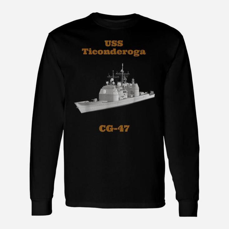 Uss Ticonderoga Cg-47 Navy Sailor Veteran Gift Unisex Long Sleeve