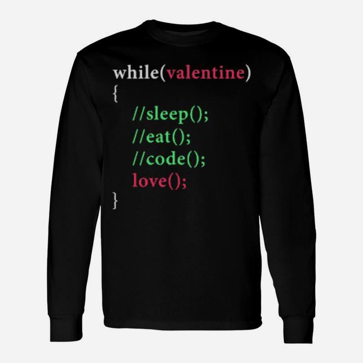 Valentine Of Coders Long Sleeve T-Shirt