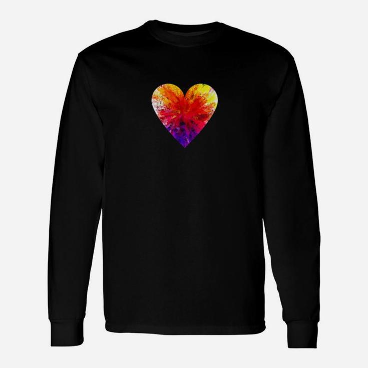 Valentine's Day Love Heart Prism Geometric Colorful Long Sleeve T-Shirt