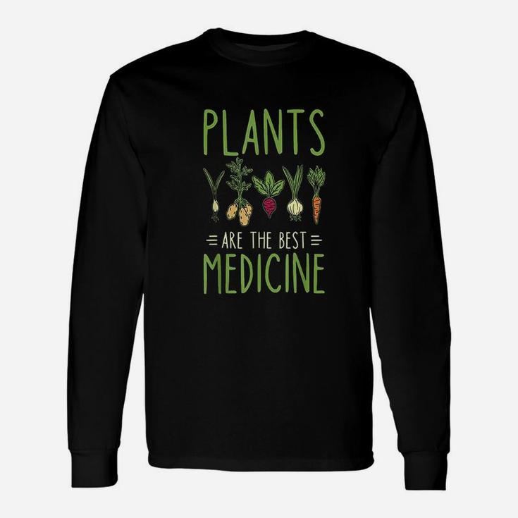 Vegan Plants Are The Best Medicine Plant Based Powered Unisex Long Sleeve
