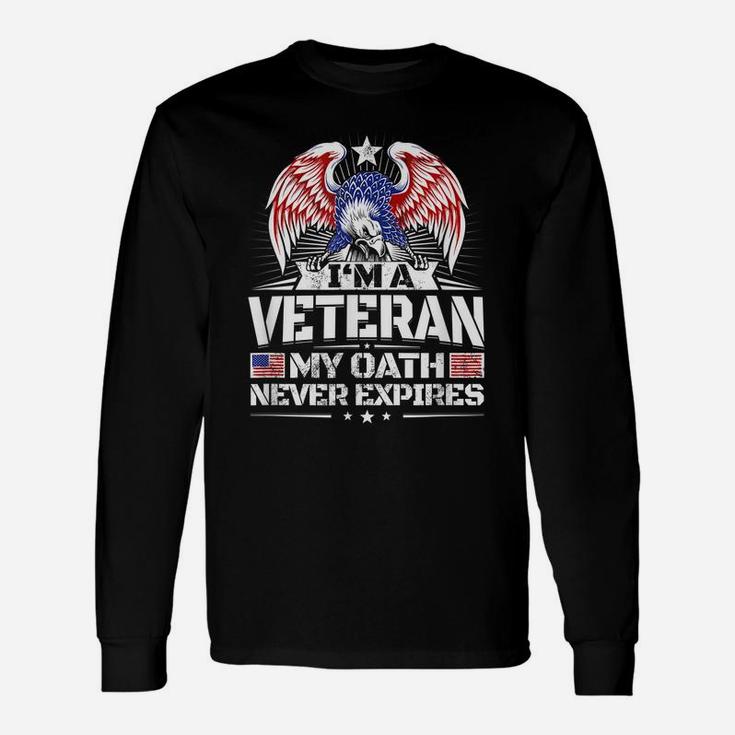 Veteran American Flag Proud Eagle - My Oath Saying Shirt Unisex Long Sleeve
