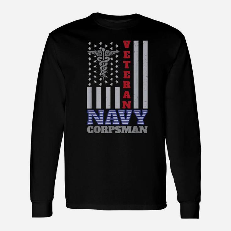 Veteran Navy Corpsman Patriotic Patriot 4Th Of July Long Sleeve T-Shirt