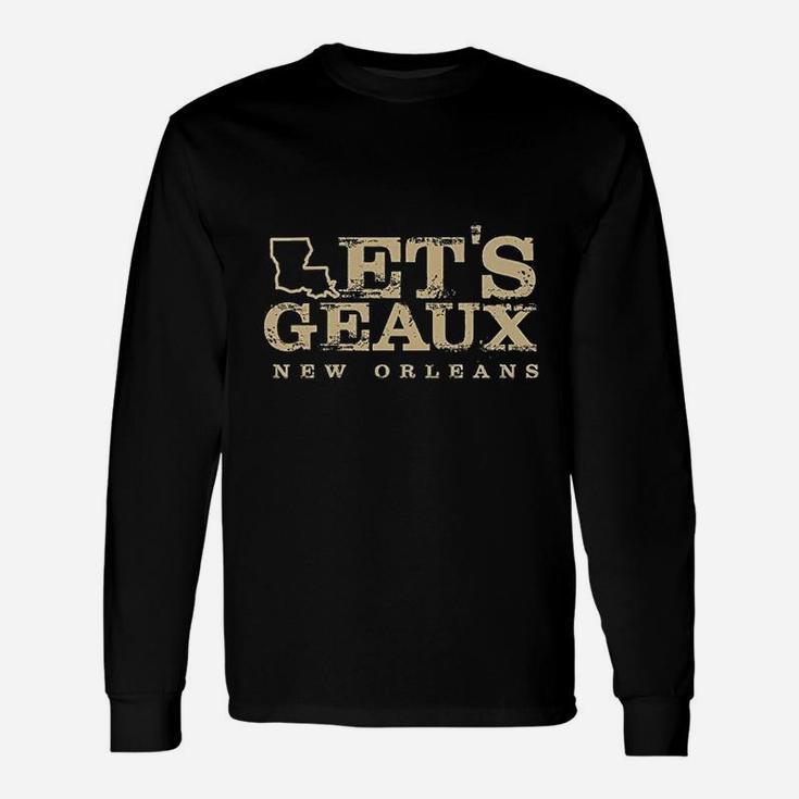 Vibeink Lets Geaux New Orleans Football Fans Long Sleeve T-Shirt