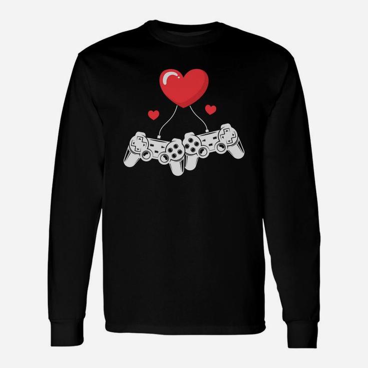 Video Game Lover For Valentine Happy Valentines Day Long Sleeve T-Shirt