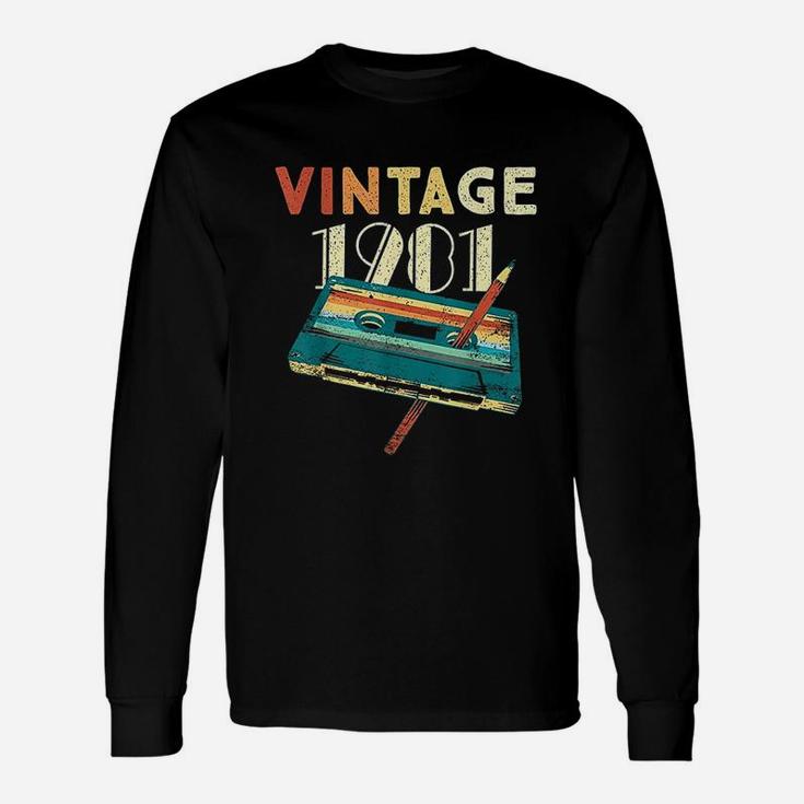 Vintage 1981 Music Cassette 40Th Birthday Gifts 40 Years Old Unisex Long Sleeve