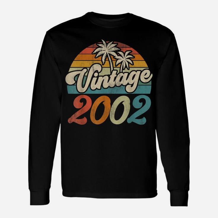Vintage 2002 19Th Birthday Shirt Made In 2002 19 Years Old Unisex Long Sleeve