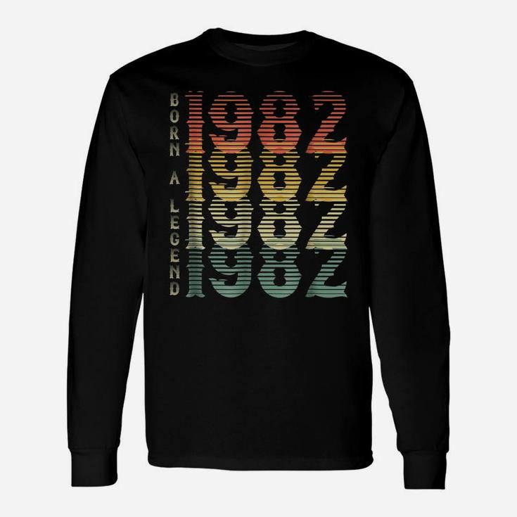Vintage 36Th Birthday T Shirt 1982 Born A Legend Gift Unisex Long Sleeve