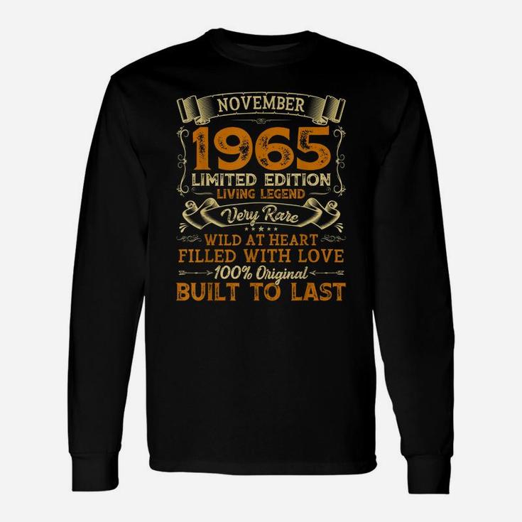 Vintage 55Th Birthday November 1965 Shirt 55 Years Old Gift Unisex Long Sleeve