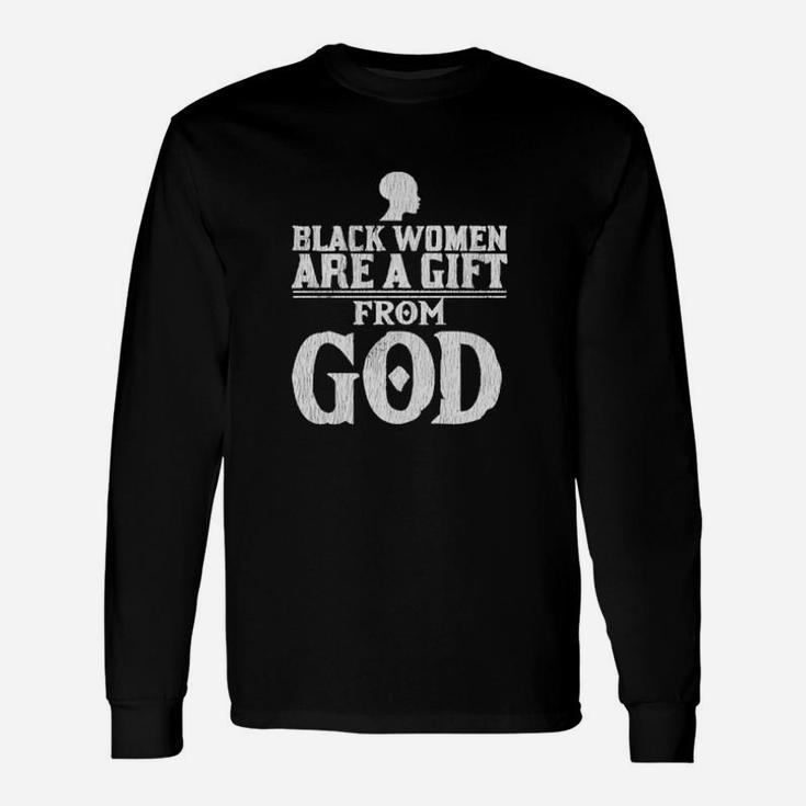Vintage African Afro Black Are From God Long Sleeve T-Shirt
