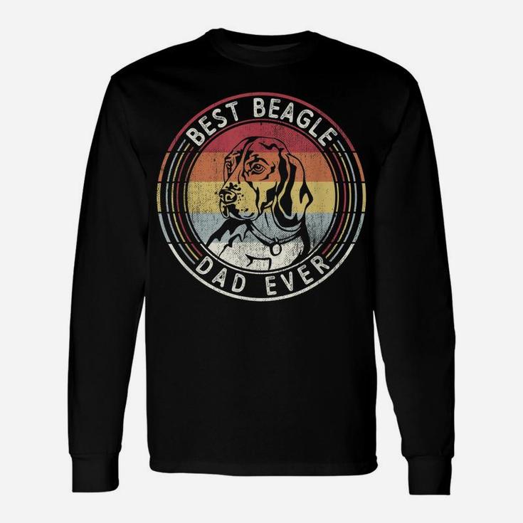 Vintage Best Beagle Dad Ever Father's Day Mens Unisex Long Sleeve