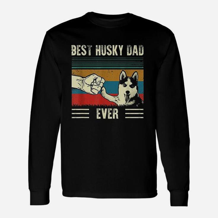 Vintage Best Dog Dad Ever Unisex Long Sleeve