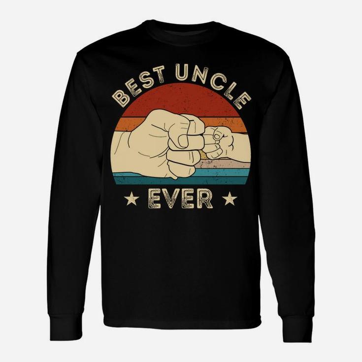 Vintage Best Uncle Ever Fist Bump Funny Uncle Christmas Gift Sweatshirt Unisex Long Sleeve