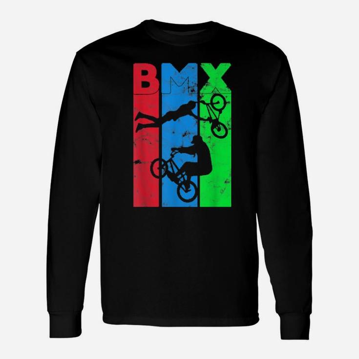 Vintage Bmx Bike Bicycle Racing Stunt Long Sleeve T-Shirt
