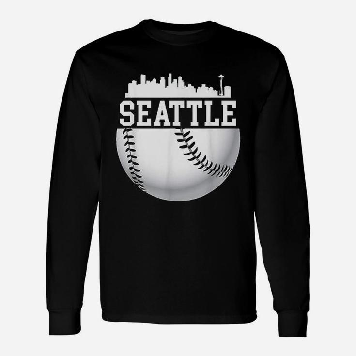Vintage Downtown Seattle Baseball Retro Washington Unisex Long Sleeve