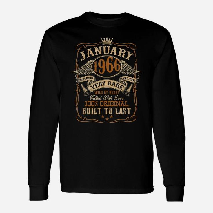 Vintage January 1966 Shirt 55 Years Old 55Th Birthday Gift Unisex Long Sleeve