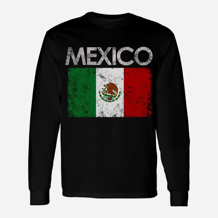 Vintage  Mexico  Mexican Flag Pride Gift Unisex Long Sleeve