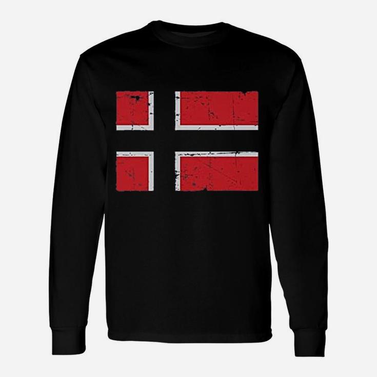 Vintage Norway Flag Retro Style Norwegian Women Football Jersey Unisex Long Sleeve