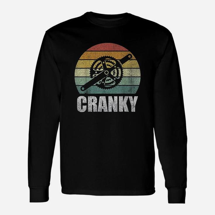 Vintage Retro Bicycle Cranky Gifts For Cycling Lovers Cranky Unisex Long Sleeve