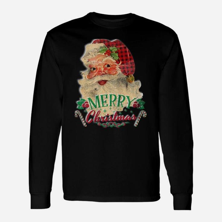Vintage Santa Claus St Nicholas Old Fashioned Christmas Sweatshirt Unisex Long Sleeve
