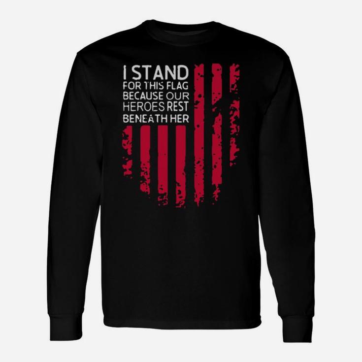 Vintage I Stand For This Flag Long Sleeve T-Shirt