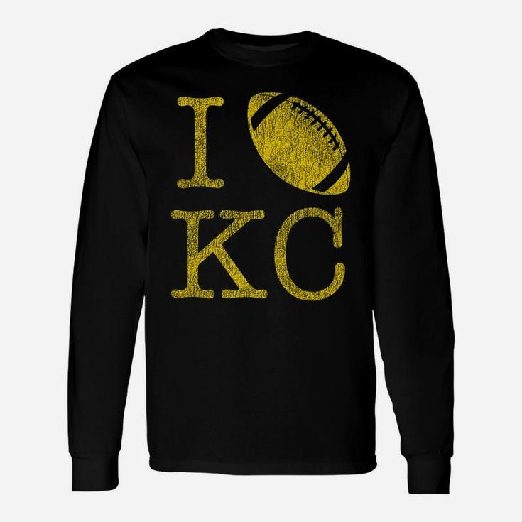 Vintage Sunday Funday Tshirt I Love Kansas City Kc Football Unisex Long Sleeve