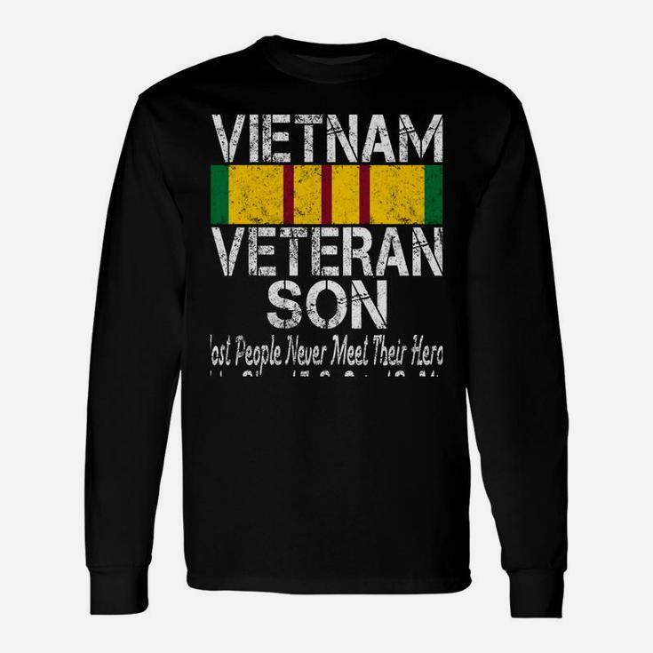 Vintage Us Military Family Vietnam Veteran Son Gift Sweatshirt Unisex Long Sleeve