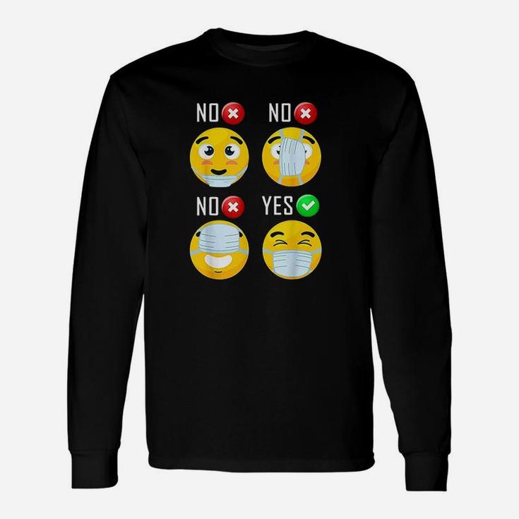 How To Wear A M Ask Face M Ask Humours Long Sleeve T-Shirt