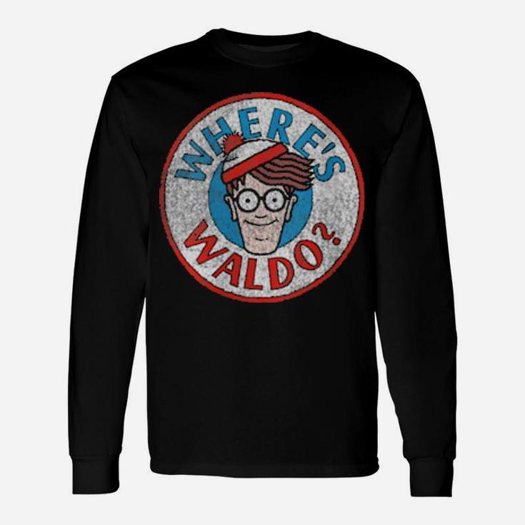 Where's Waldo Distressed Long Sleeve T-Shirt