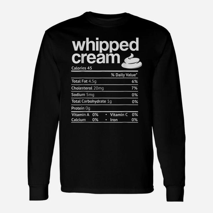 Whipped-Cream Nutrition Funny Thanksgiving Christmas Costume Unisex Long Sleeve