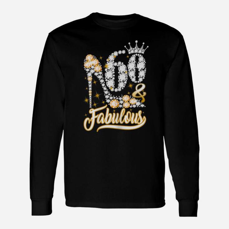 Womens 60 And Fabulous 60 Year Old 60Th Birthday Diamond Shoe Crown Unisex Long Sleeve