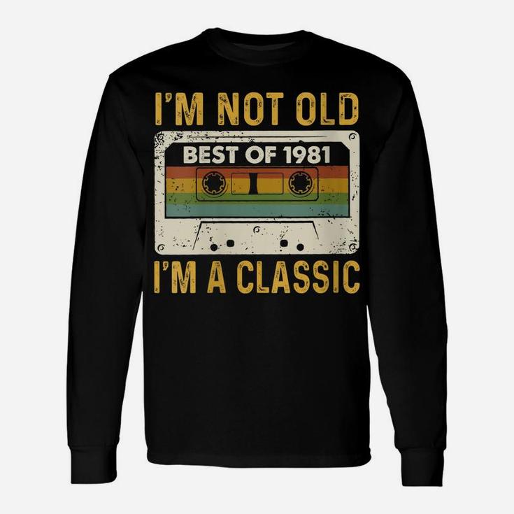 Womens Best Of 1981 Cassette Tape 41 Year Old 41St Birthday Gifts Unisex Long Sleeve