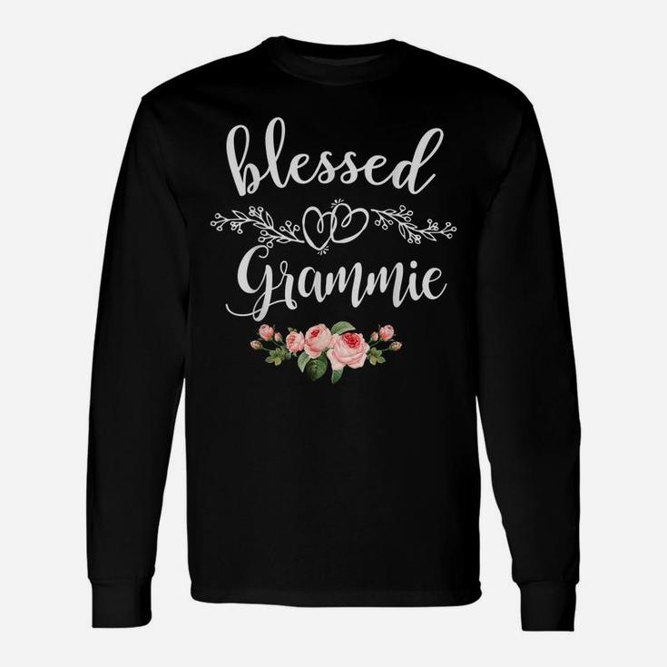 Womens Blessed Grammie Cute Flower Grammie Tee Gift Unisex Long Sleeve