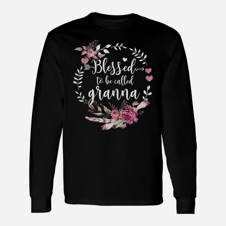 Womens Blessed To Be Called Granna Shirt Thankful Blessed Granna Unisex Long Sleeve
