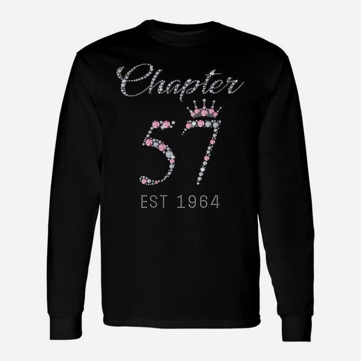 Womens Chapter 57 Est 1964 57Th Birthday Tee Gift For Womens Unisex Long Sleeve