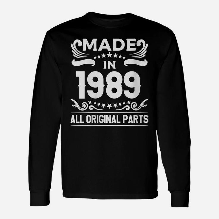 Womens Gift For 31 Year Old Vintage Made In 1989 31St Birthday Unisex Long Sleeve