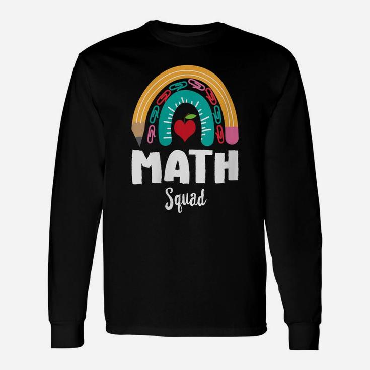 Womens Math Squad, Funny Boho Rainbow For Teachers Unisex Long Sleeve