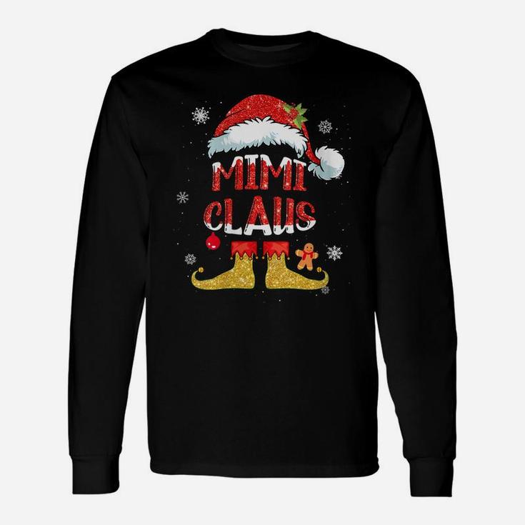 Womens Mimi Claus Christmas Santa Hat Family Group Matching Pajama Unisex Long Sleeve