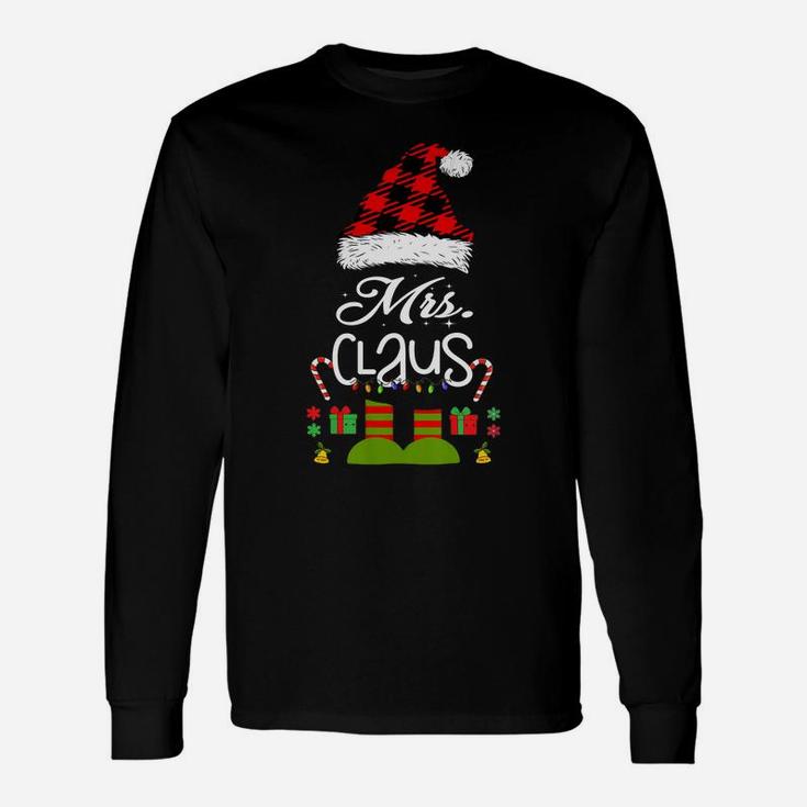 Womens Mrs-Claus Matching-Couple-Husband-Wife His-&-Her Christmas Unisex Long Sleeve