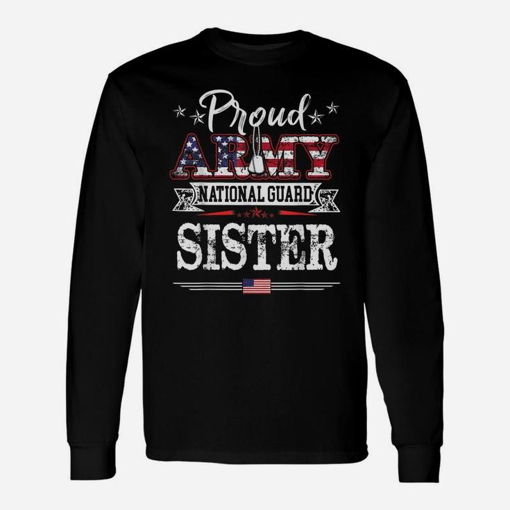 Womens Proud Army National Guard Sister Shirt US Patroitc Unisex Long Sleeve