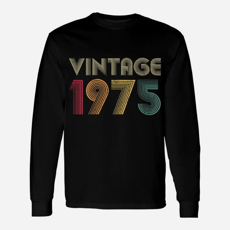 Womens Vintage 1975 45Th Birthday Gift Retro 45 Years Old Mom Dad Unisex Long Sleeve