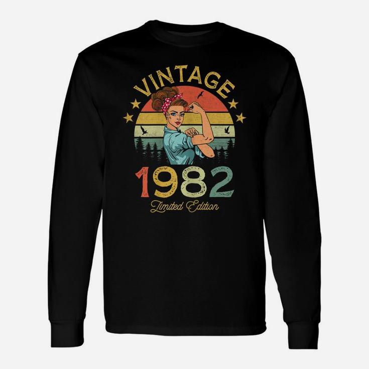 Womens Vintage 1982 Made In 1982 40 Year Old Birthday 40Th Birthday Unisex Long Sleeve