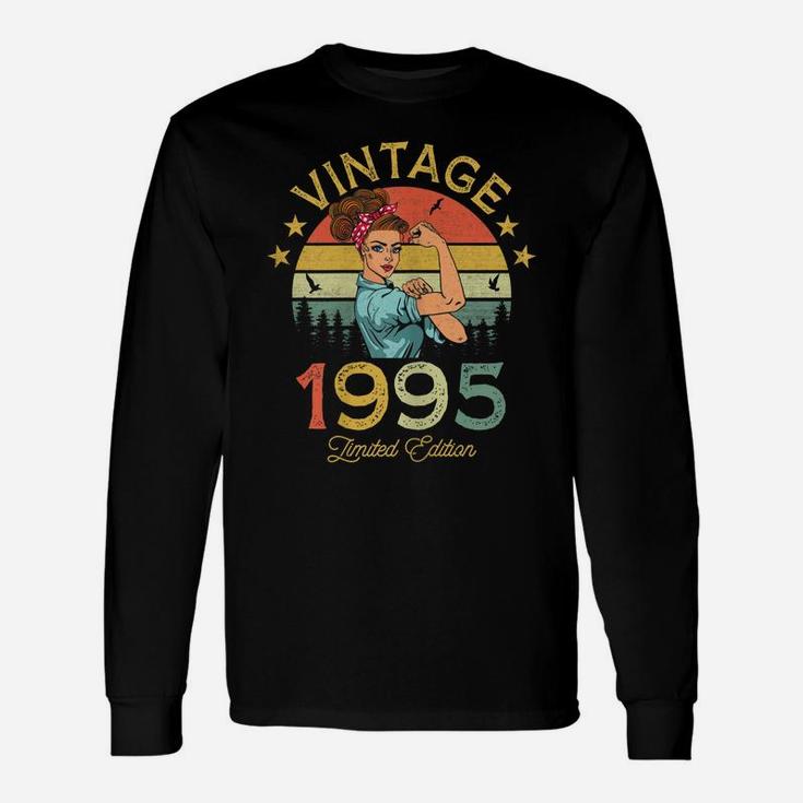 Womens Vintage 1995 Made In 1995 27 Year Old Birthday 27Th Birthday Unisex Long Sleeve