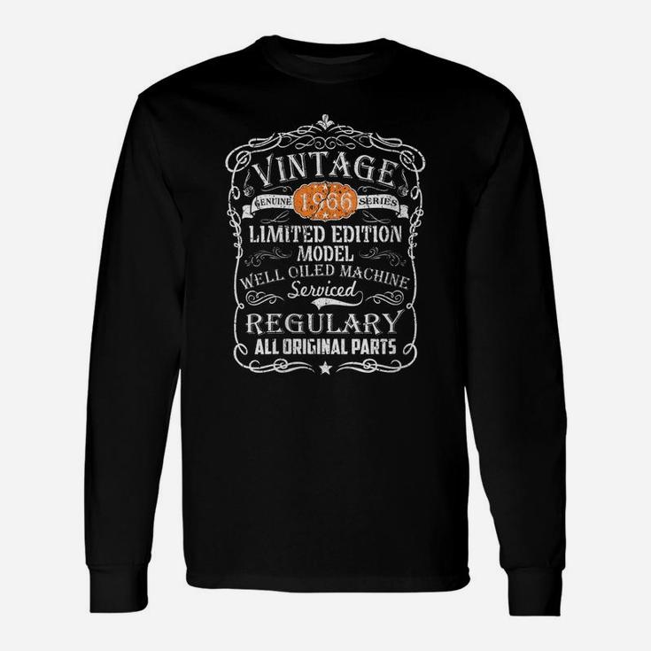 Womens Vintage Made In 1966 Retro Classic 55Th Birthday Unisex Long Sleeve