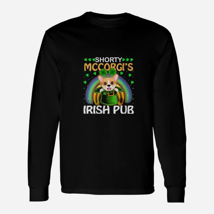 Shorty Mccorgi Irish Pub Leprechaun Corgi Long Sleeve T-Shirt