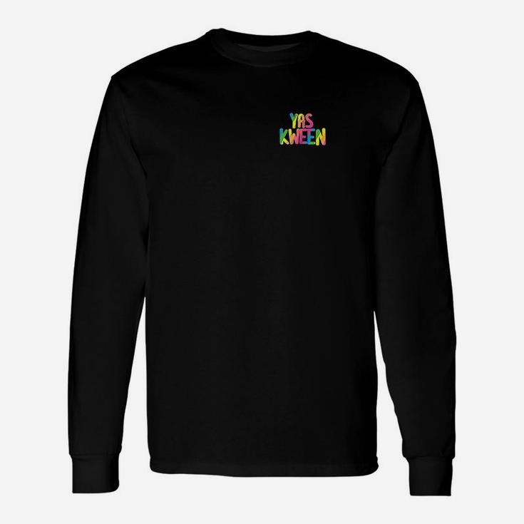 Yas Kween City Shirt Rainbow Colors Yas Queen Left Chest