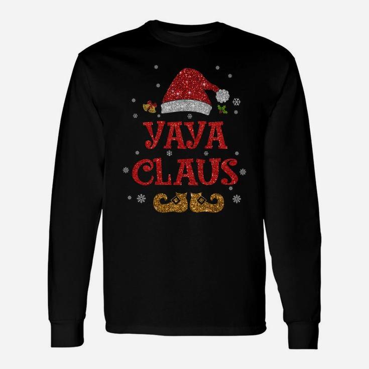 Yaya Claus Shirt Christmas Pajama Family Matching Xmas Sweatshirt Unisex Long Sleeve