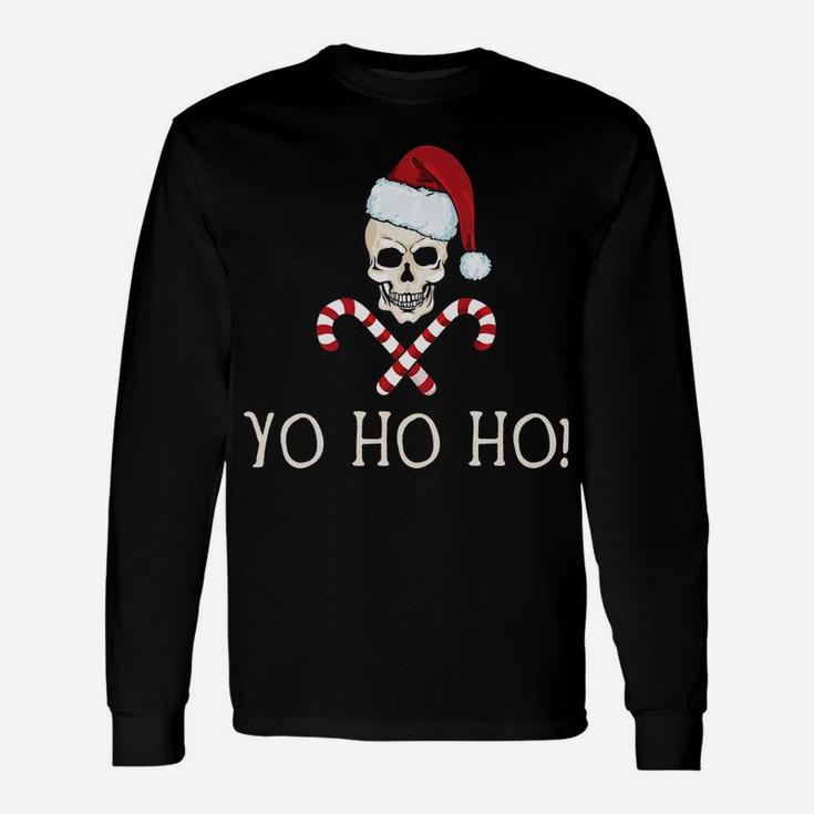 Yo Ho Ho Funny Santa Pirate Christmas Pun Humor Xmas Gift Unisex Long Sleeve